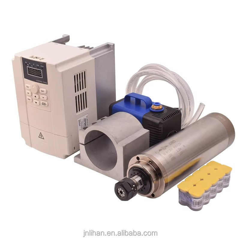 2.2Kw Water Cooled Spindle Kit Vfd - 2.2KW 220V Water Cooled Machine Tool