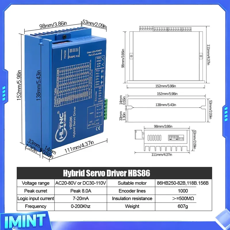 4 Axis Nema 34 Closed Loop Ste - Hybrid Servo Driver Nema 34 8.5Nm recension och pris