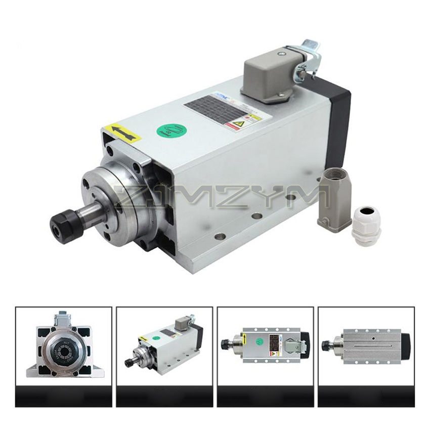 1.5KW  HIZ80x73-1.5 Square Air - Air Cooled 1.5Kw Spindle Motor Inverter 110V recension och pris
