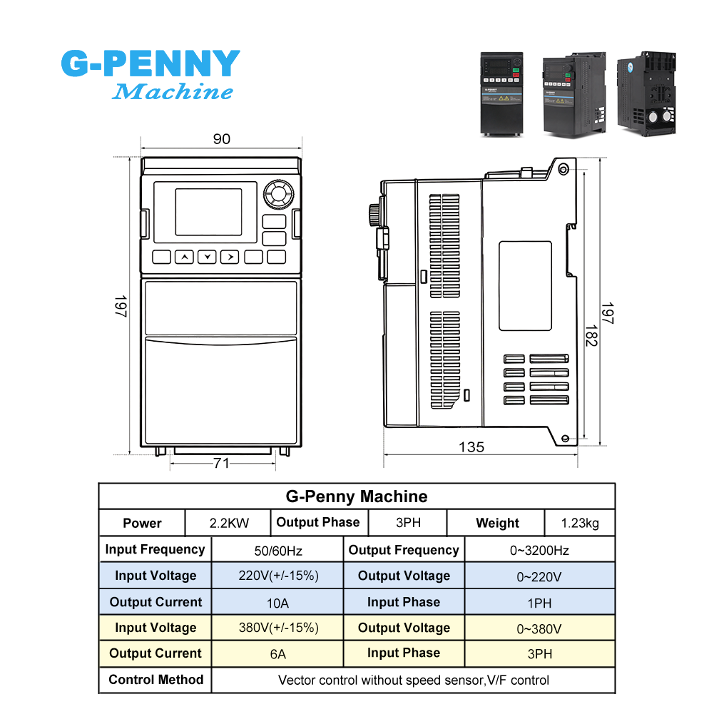 G-Penny 2.2kw ER20 Water Coole - 2.2Kw Water Cooled Spindle Kit Vfd recension och pris