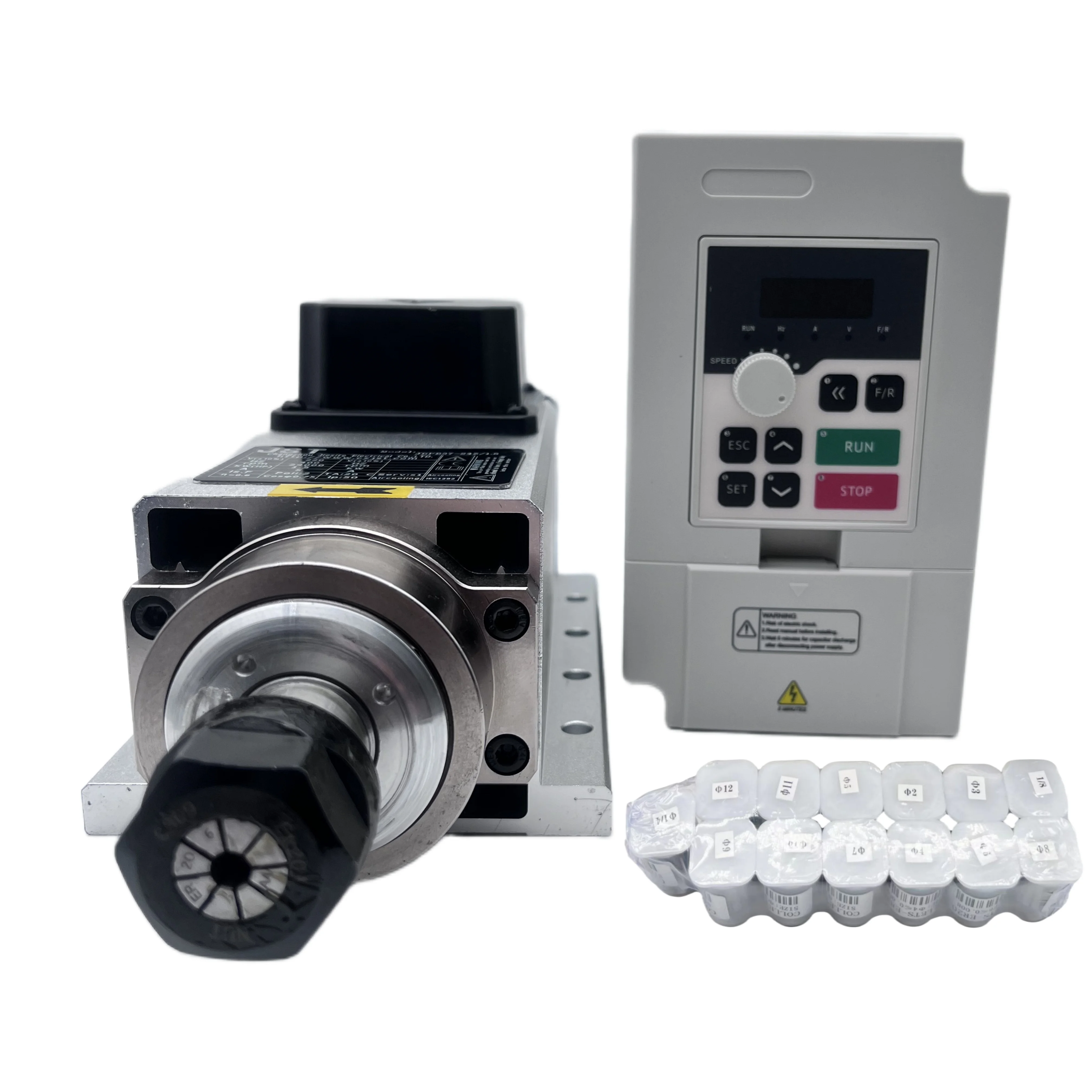 1.5KW ER11/ER20 110V/220V CNC  - Air Cooled 1.5Kw Spindle Motor Inverter 110V recension och pris