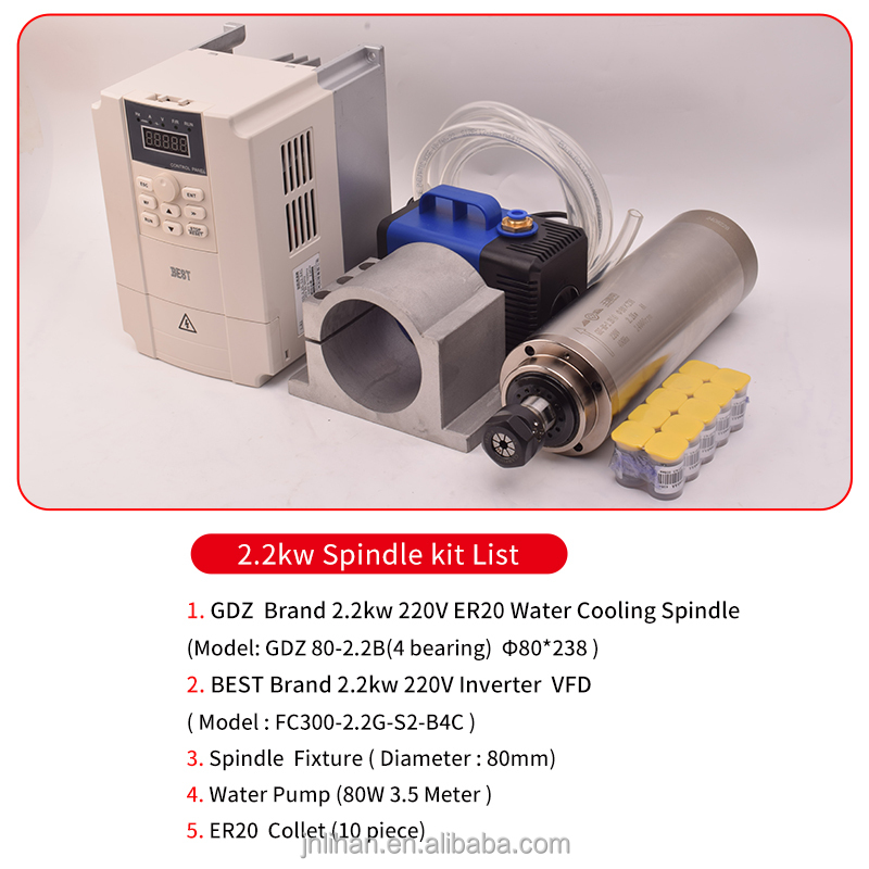 Motor Inverter VFD Kit Cnc Spi - 2.2Kw Water Cooled Spindle Kit Vfd recension och pris