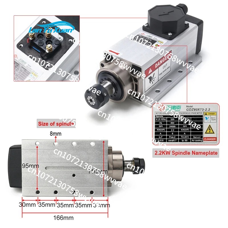 1.5KW 110V CNC Air-Cooled Spin - Air Cooled 1.5Kw Spindle Motor Inverter 110V recension och pris
