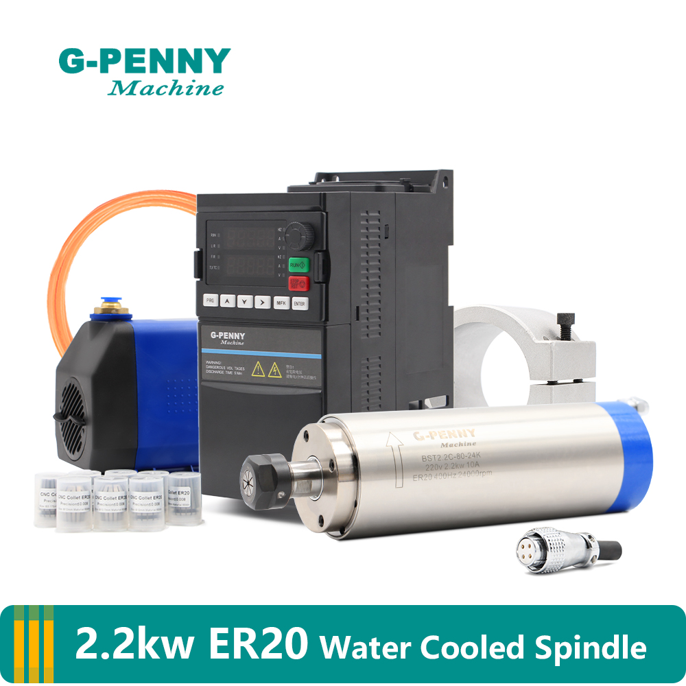 G-PENNY 2.2kw ER20 Water Coole - 2.2Kw Water Cooled Spindle Kit Vfd recension och pris