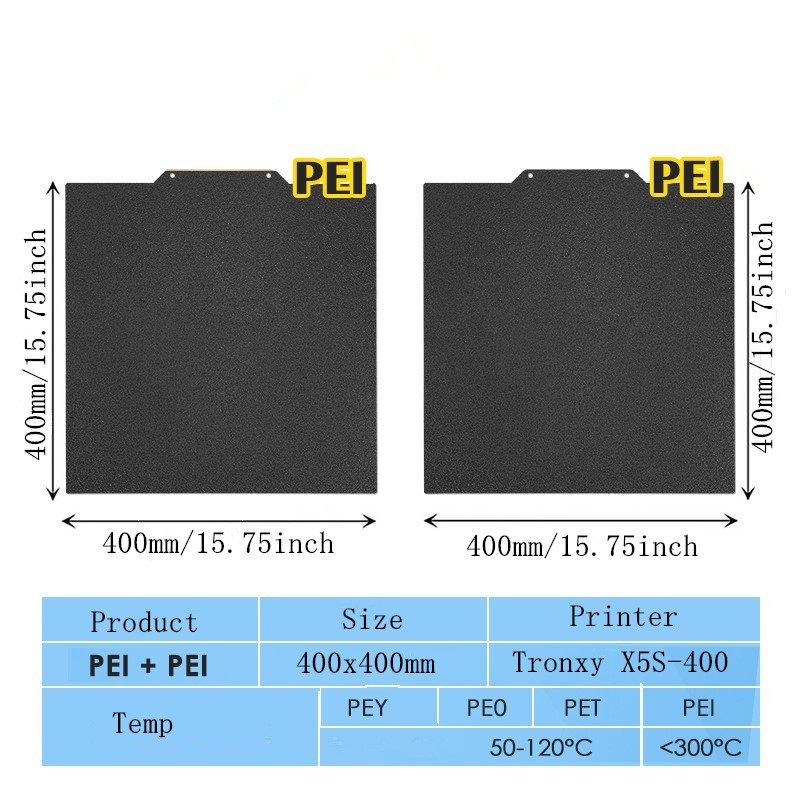 400x400mm Textured/Smooth PEI  - Cnc 3018 Pro Max Metal recension och pris