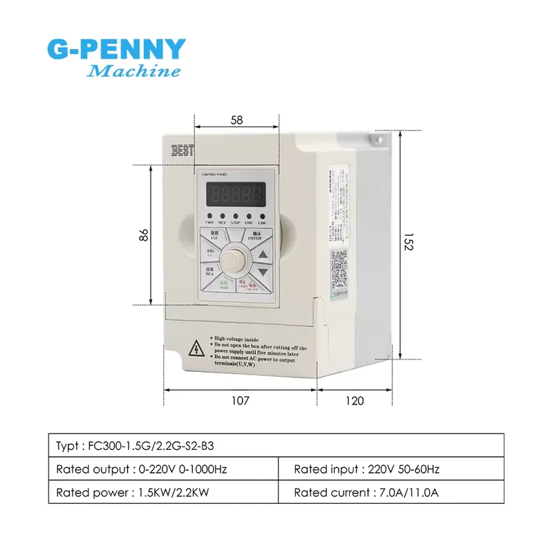 G-penny 2.2KW ER20 D80 Wood Wo - 2.2Kw Water Cooled Spindle Kit Vfd recension och pris