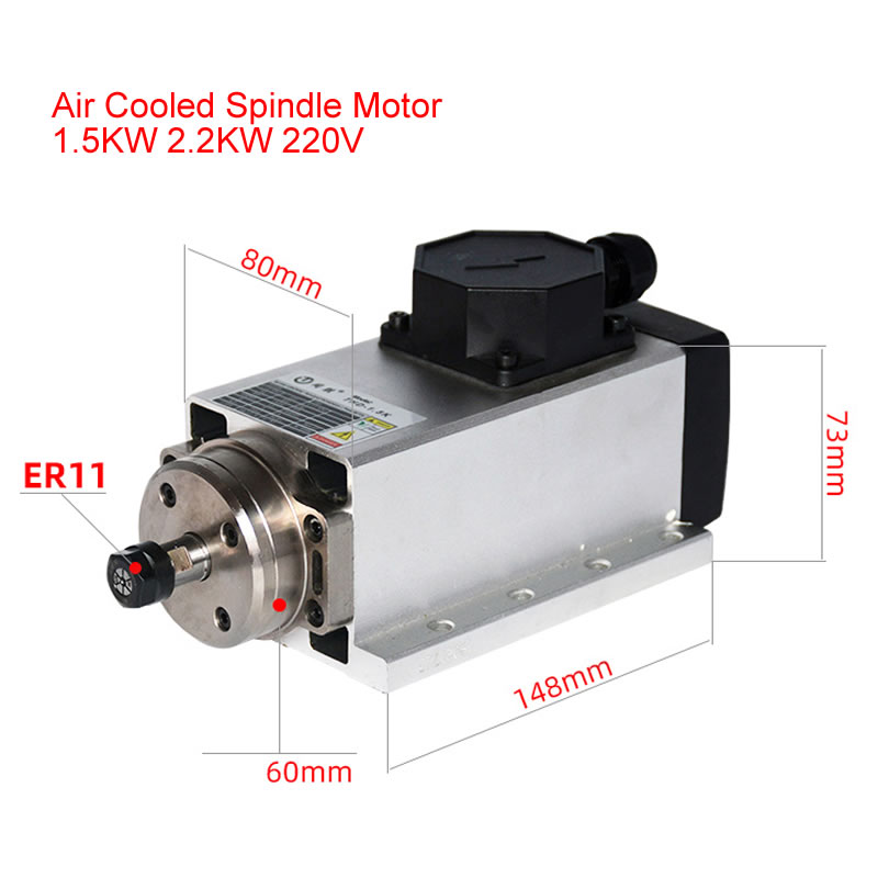 800W 1.5W 2.2KW 3.5KW 4.5KW 6K - Er20 Collet Chuck Spindle Motor 220V recension och pris