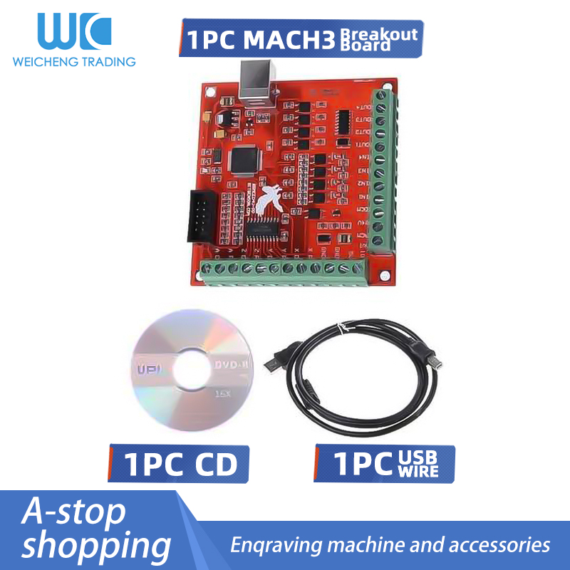 1Set 1PCS MACH3 Breakout Board - Mach3 Usb Cnc Controller 4 Axis 100Khz recension och pris