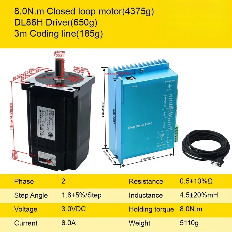 Industrial Nema 34 Closed Loop - Hybrid Servo Driver Nema 34 8.5Nm recension och pris