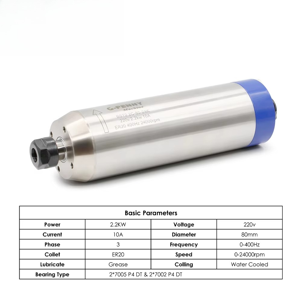 2.2kW Water-Cooled Spindle Mot - 2.2Kw Water Cooled Spindle Kit Vfd recension och pris